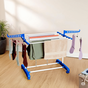 Blue Foldable Cloth Drying Stand | 1-Tier.